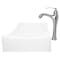 Novatto White Porcelain Vessel Sink Combo with Brushed Nickel Faucet, Drain and Sealer NSFC-01141116BN - alternate 2